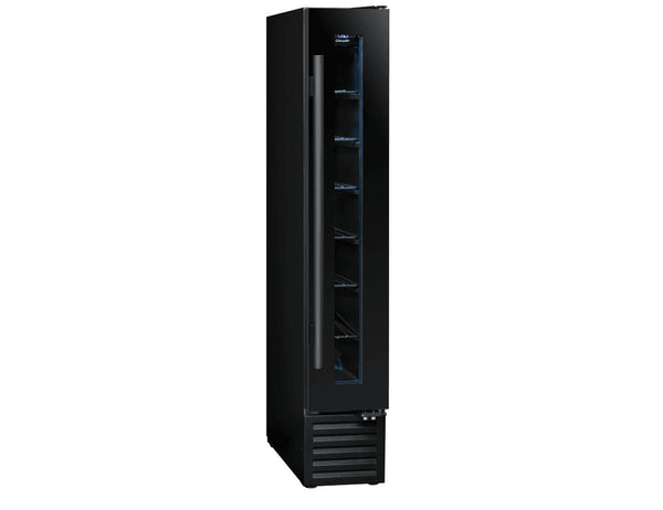 Climadiff Built In Wine Fridge - 7 Bottle 150mm Black - CBU7S1B