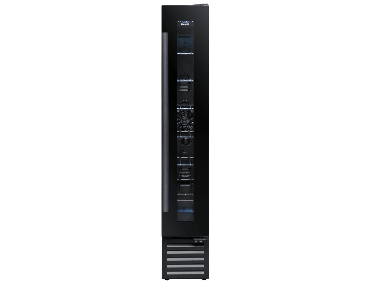 Climadiff Built In Wine Fridge - 7 Bottle 150mm Black - CBU7S1B