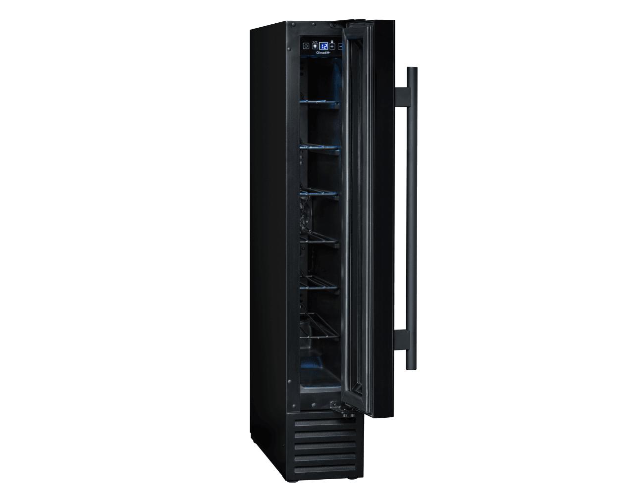 Climadiff Built In Wine Fridge - 7 Bottle 150mm Black - CBU7S1B
