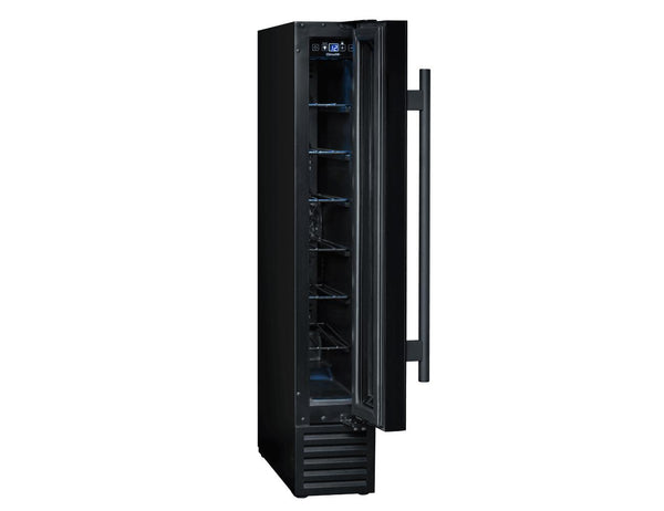 Climadiff Built In Wine Fridge - 7 Bottle 150mm Black - CBU7S1B