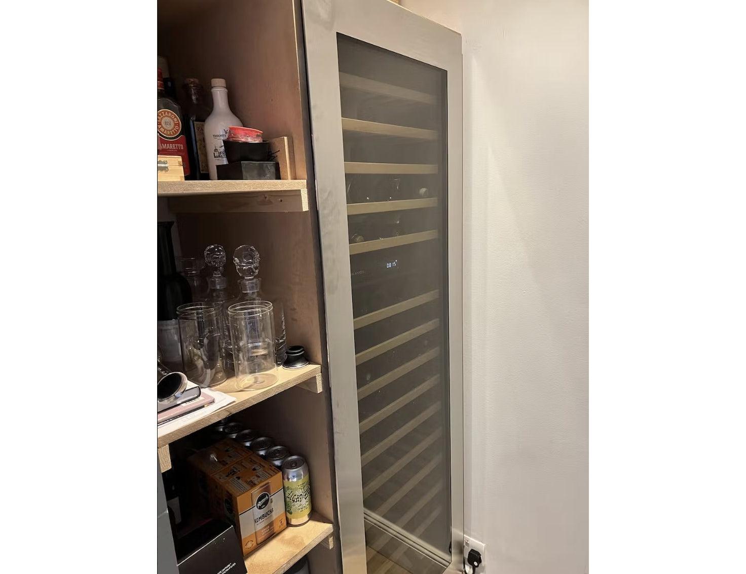 Dunavox Integrated Wine Cooler - Dual Zone 600mm Stainless Steel 114 Bottle - DAVG-114.288DSS.TO