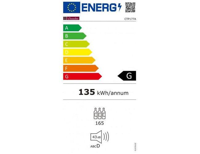 La Sommeliere Wine Fridge Cabinet - 600mm Black - CTP177