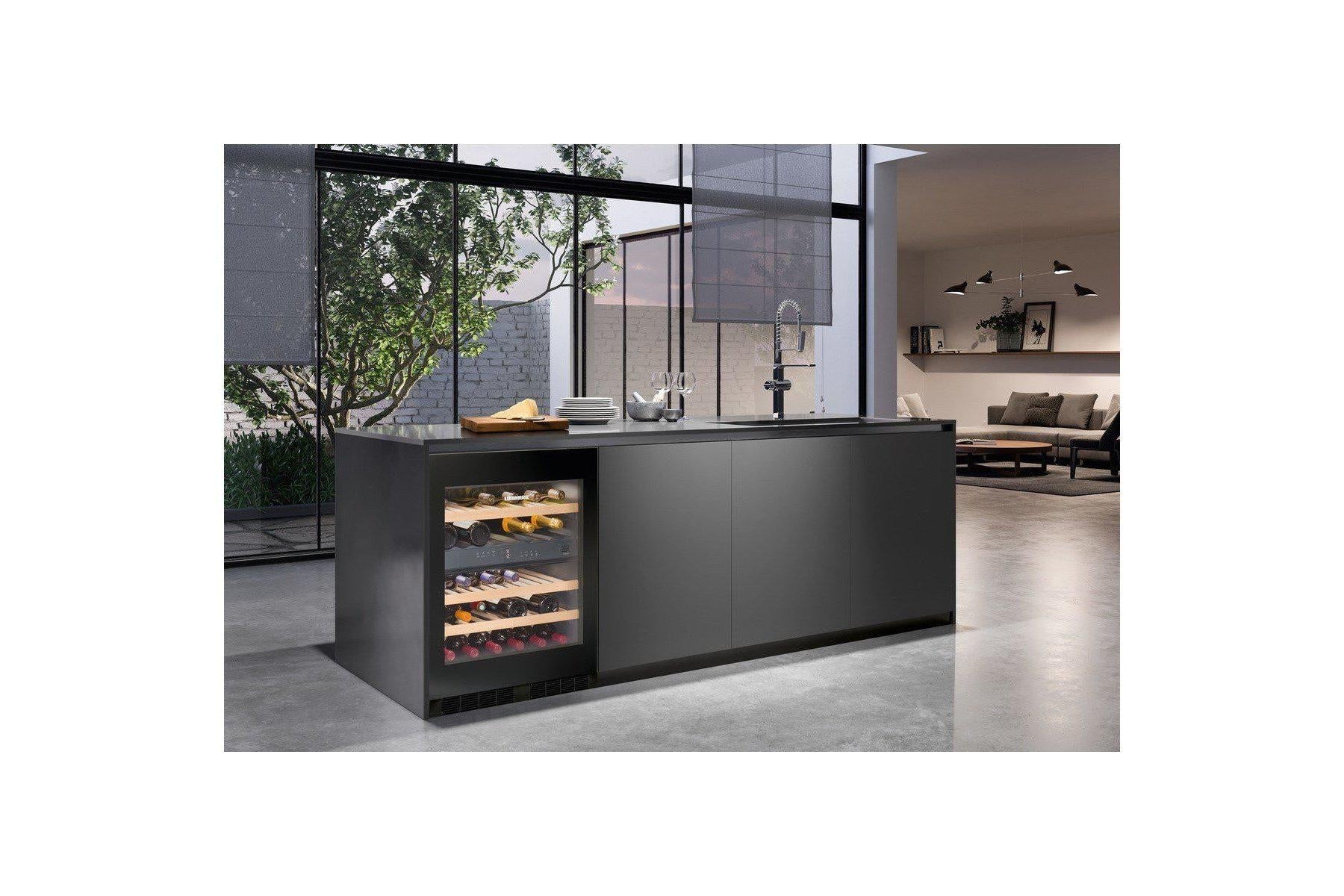 Liebherr Built In Black Wine Fridge - Dual Zone 600mm - UWTgb 1682