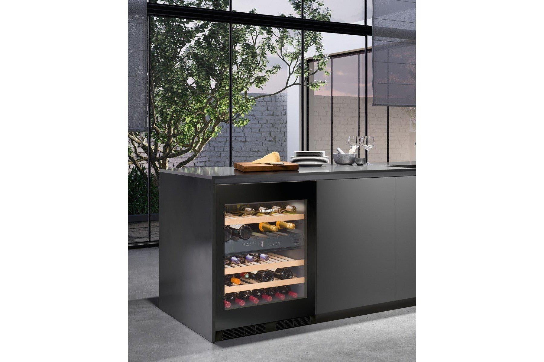 Liebherr Built In Black Wine Fridge - Dual Zone 600mm - UWTgb 1682