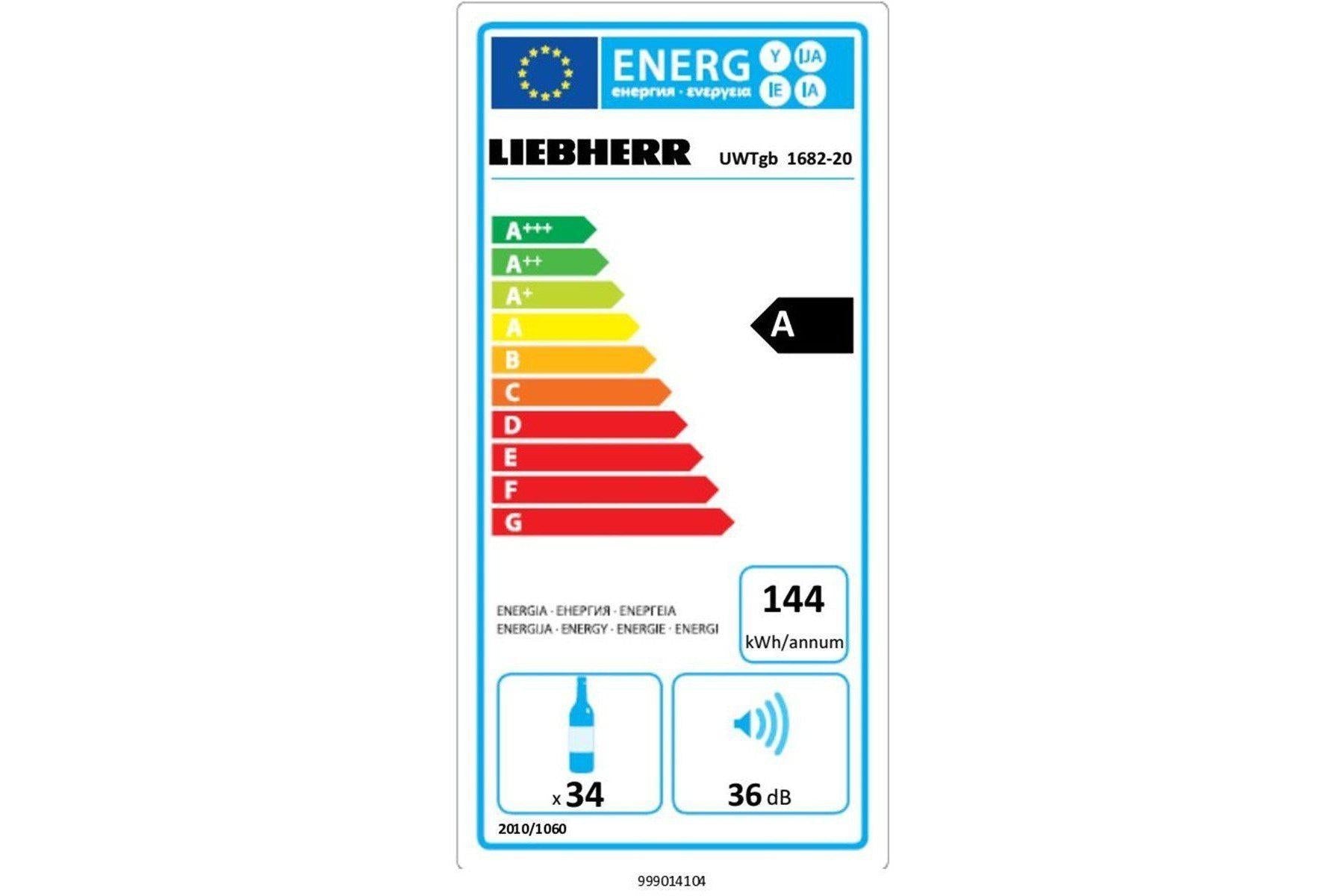 Liebherr Built In Black Wine Fridge - Dual Zone 600mm - UWTgb 1682
