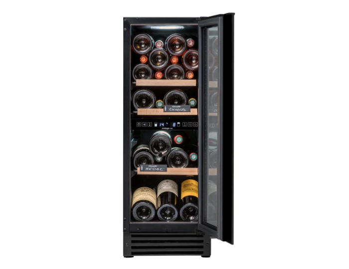 Avintage Built In 30cm Wine Fridge - Dual Zone 25 Bottle Black - AVU27TDZB1