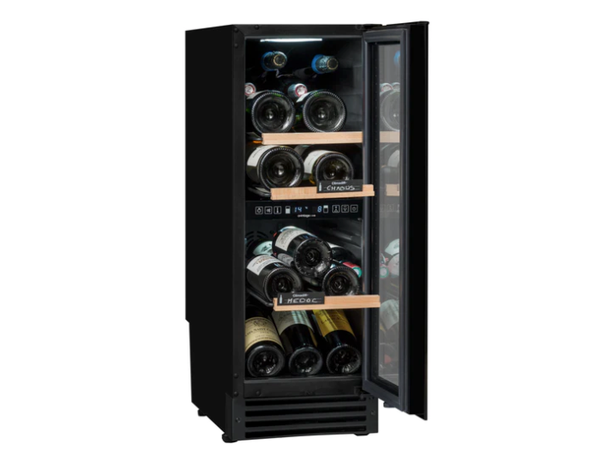 Avintage Built In 30cm Wine Fridge - Dual Zone 25 Bottle Black - AVU27TDZB1