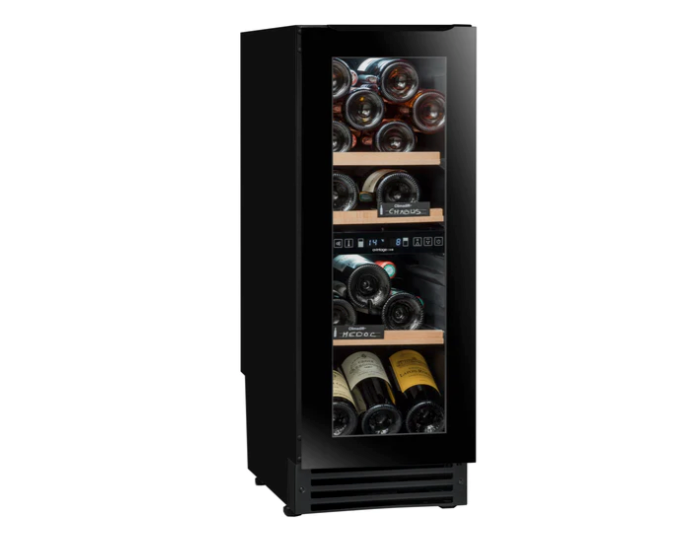 Avintage Built In 30cm Wine Fridge - Dual Zone 25 Bottle Black - AVU27TDZB1