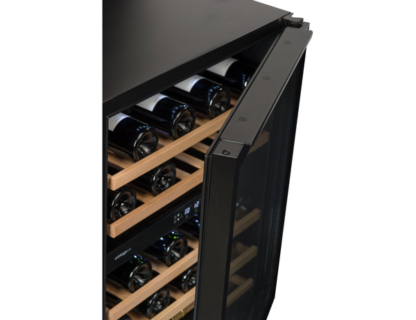 Avintage Built In Wine Fridge - 50 Bottle Dual Zone 600mm Black - AVU53TDZA