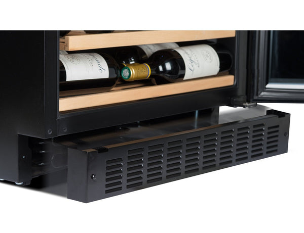 Avintage Built In Wine Fridge - 50 Bottle Dual Zone 600mm Black - AVU53TDZA