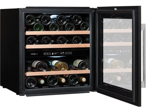 Avintage Integrated Wine Fridge - 36 Bottle Dual Zone 600mm Black - AVI60CDZA