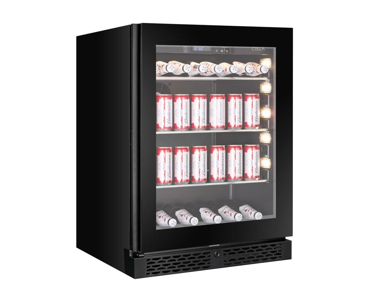 CELLA - 141 Can / 127L Beverage Cooler - BV46S-BLACK