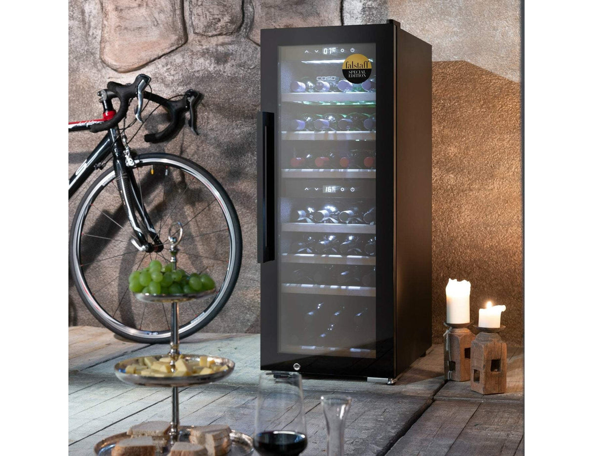 CASO Freestanding Wine Cooler - 38 Bottle Dual Zone 400mm Black - WineExclusive 38