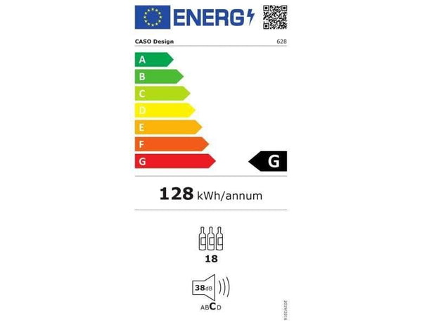 CASO Integrated Wine Cooler - 18 Bottle 600mm Black - WineSafe 18 EB 628