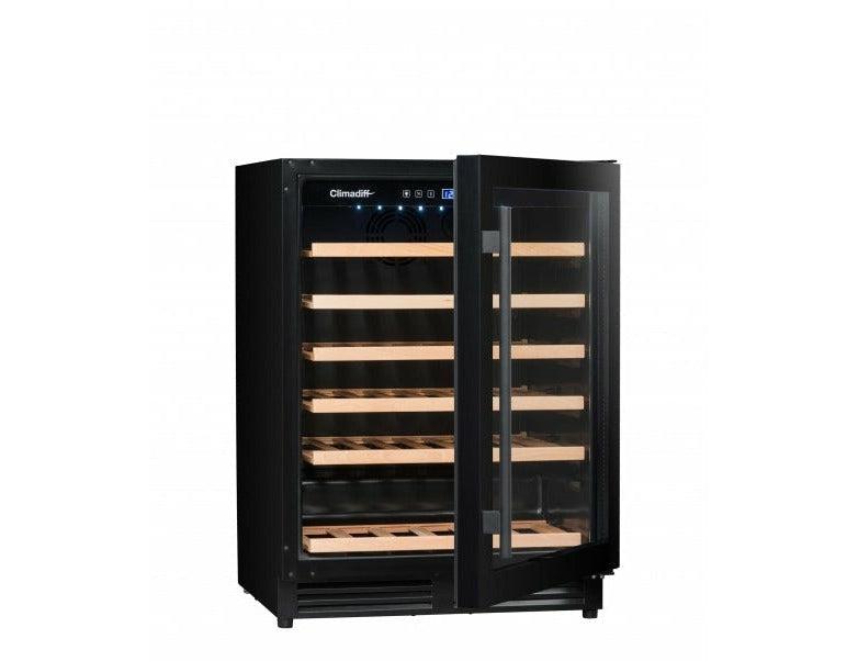 Climadiff 600mm Built In Wine Cooler - 51 Bottle Black - CBU51S2B