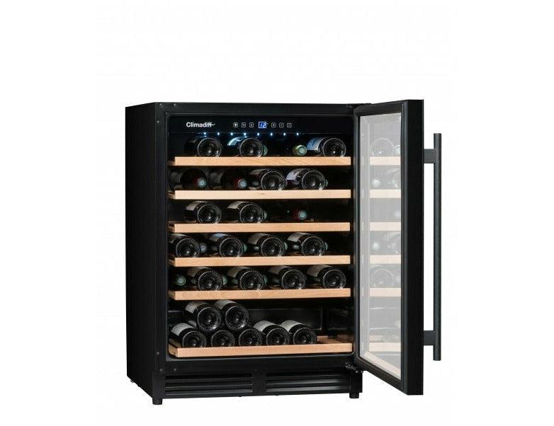 Climadiff 600mm Built In Wine Cooler - 51 Bottle Black - CBU51S2B
