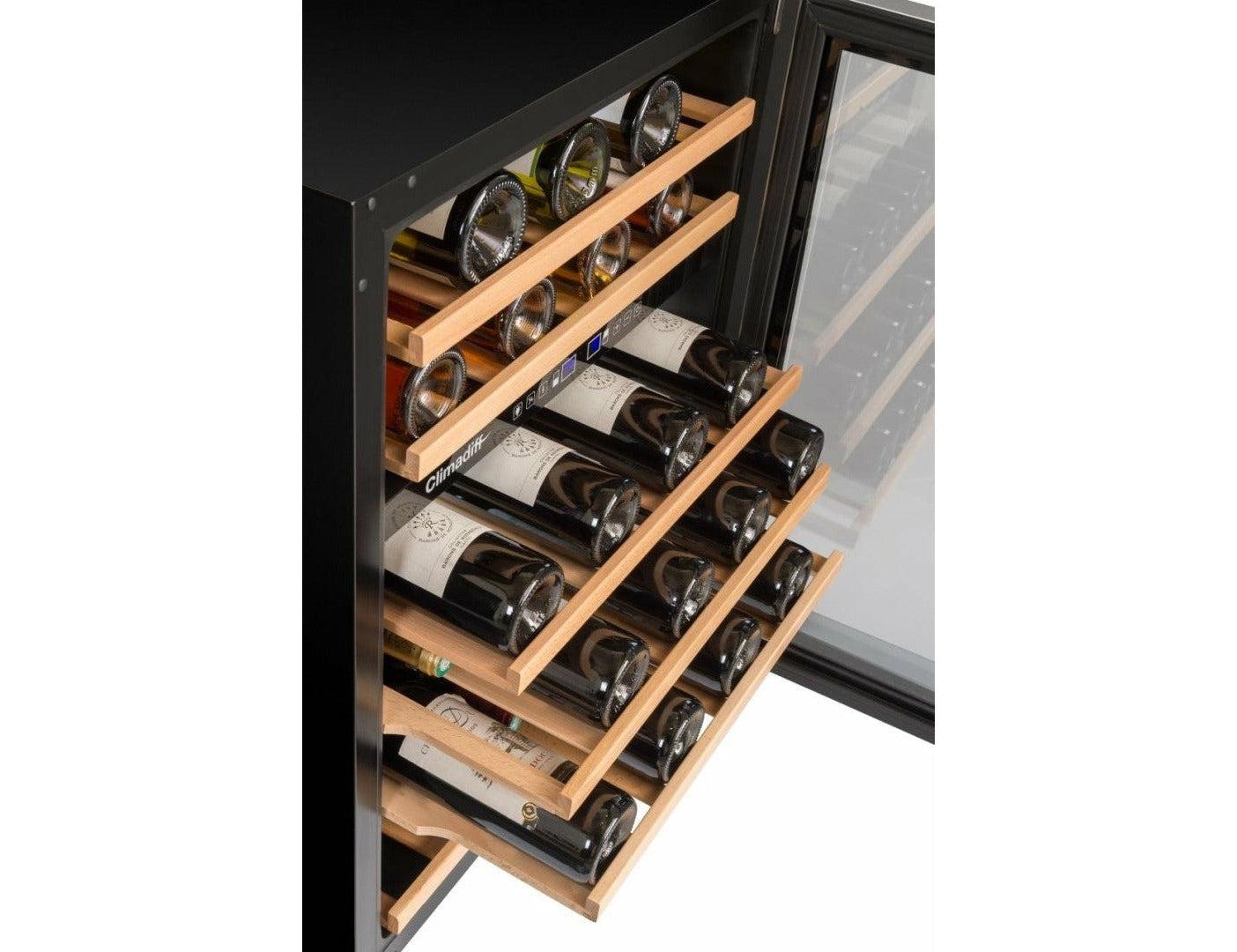 Climadiff Built In Wine Fridge - 50 Bottle Dual Zone 600mm Stainless Steel - CBU51D1X