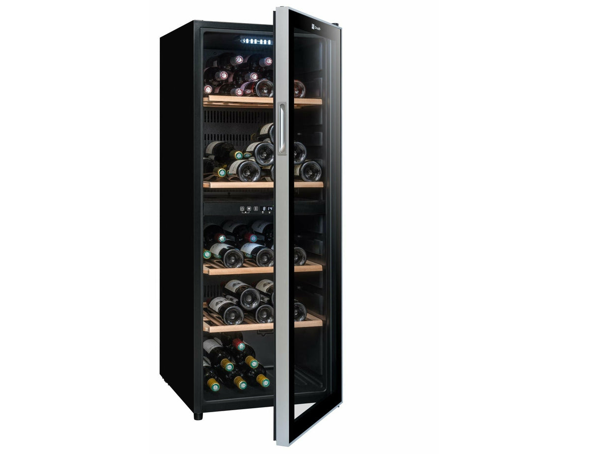 Climadiff Dual Zone Freestanding Wine Cooler - 91 Bottle 480mm Black - CD90B1