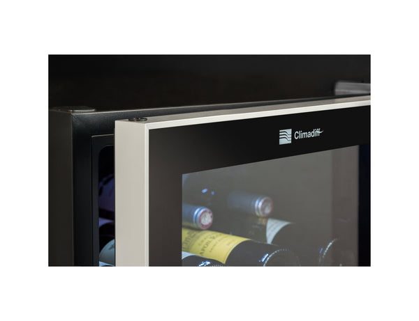 Climadiff Dual Zone Freestanding Wine Cooler - 91 Bottle 480mm Black - CD90B1