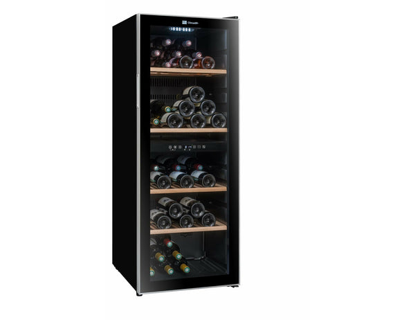 Climadiff Dual Zone Freestanding Wine Cooler - 91 Bottle 480mm Black - CD90B1