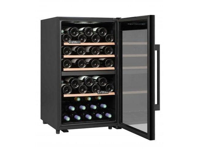 Climadiff Dual Zone Freestanding Wine Fridge - 56 Bottle 500mm Black - CD56B1