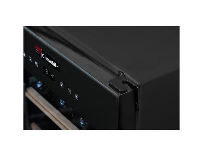 Climadiff Dual Zone Freestanding Wine Fridge - 56 Bottle 500mm Black - CD56B1