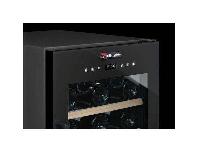 Climadiff Dual Zone Freestanding Wine Fridge - 56 Bottle 500mm Black - CD56B1
