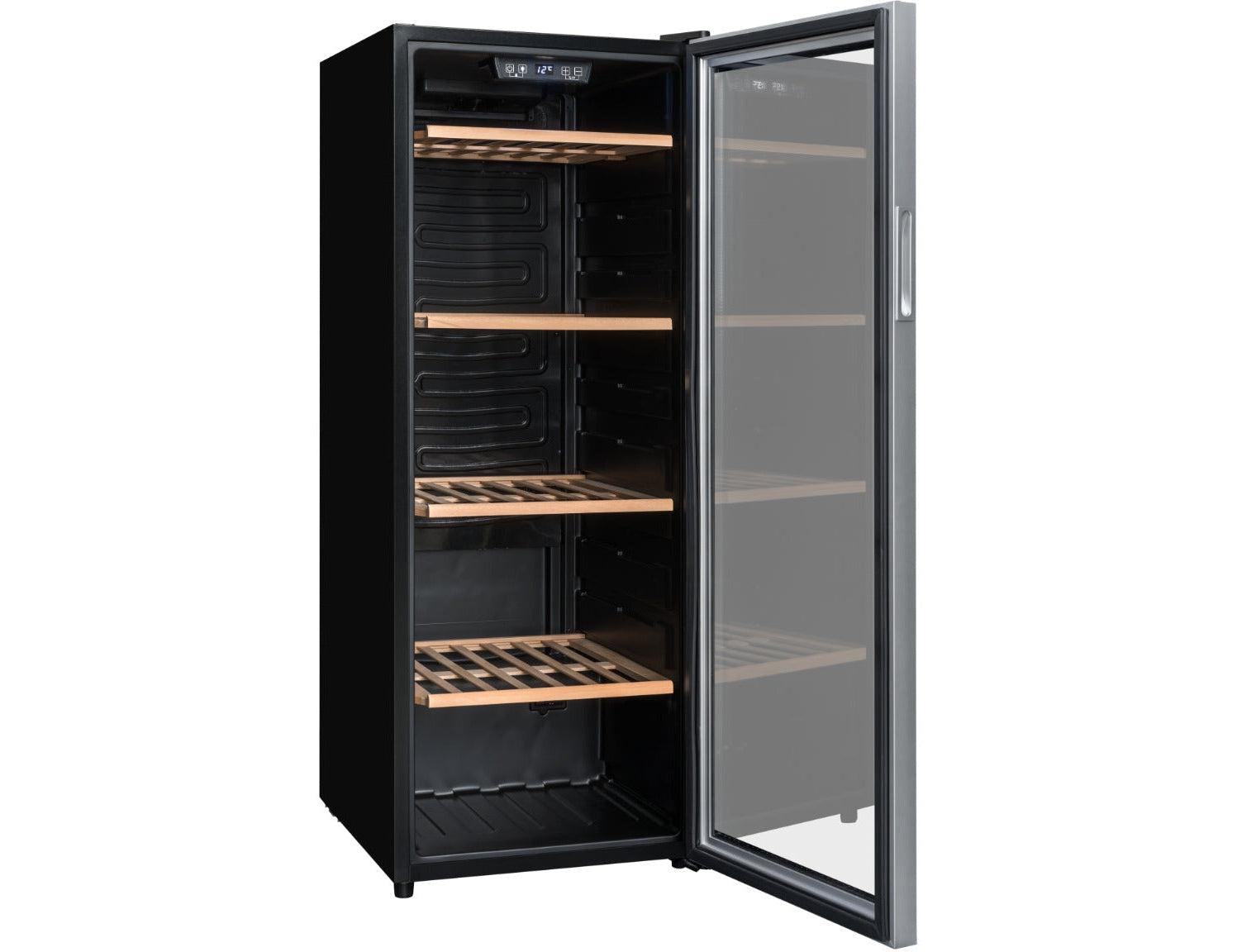 Climadiff Freestanding Wine Cooler - 105 Bottle Single Zone 480mm Black - CS105B1