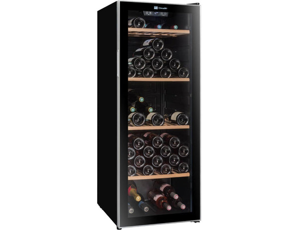 Climadiff Freestanding Wine Cooler - 105 Bottle Single Zone 480mm Black - CS105B1