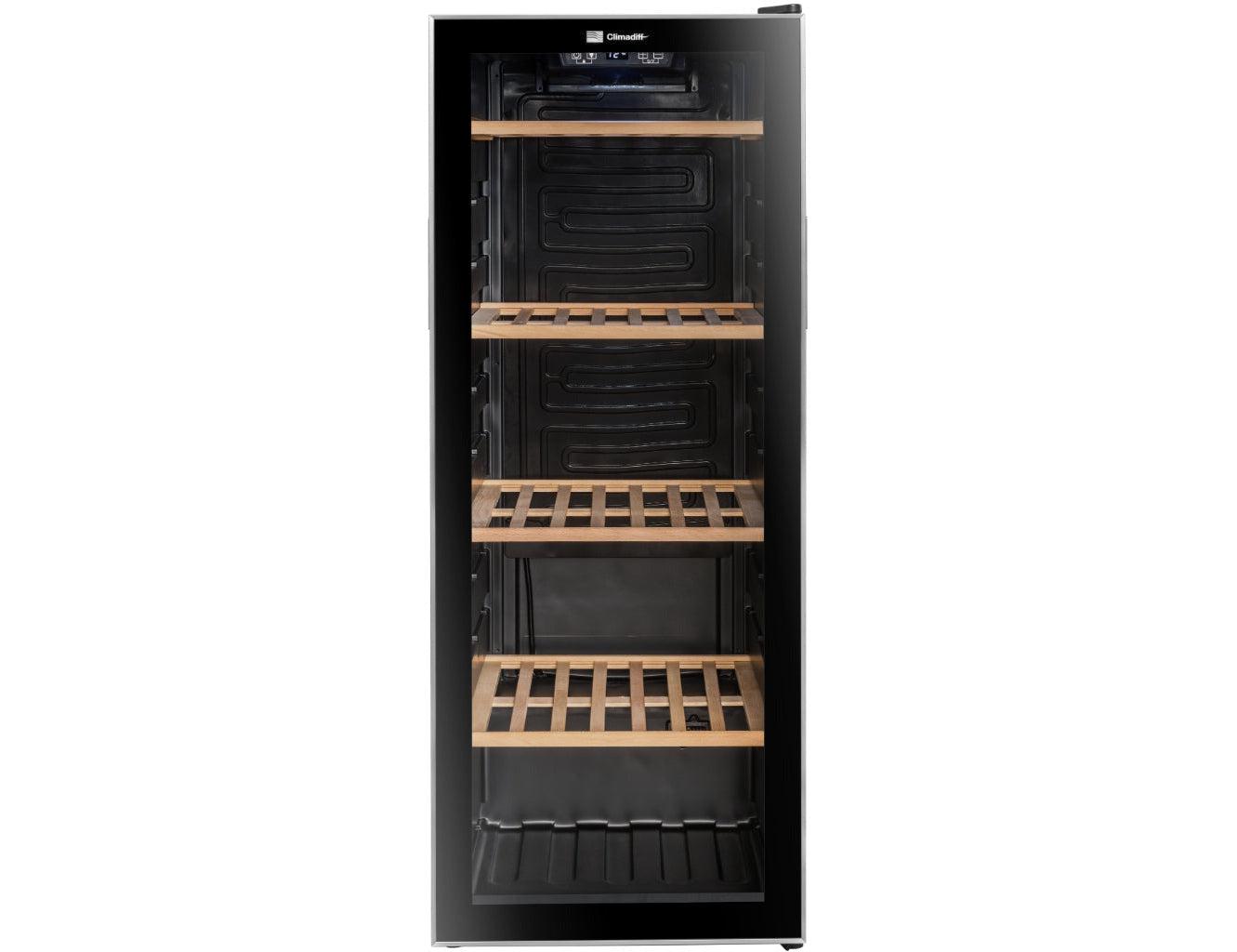Climadiff Freestanding Wine Cooler - 105 Bottle Single Zone 480mm Black - CS105B1