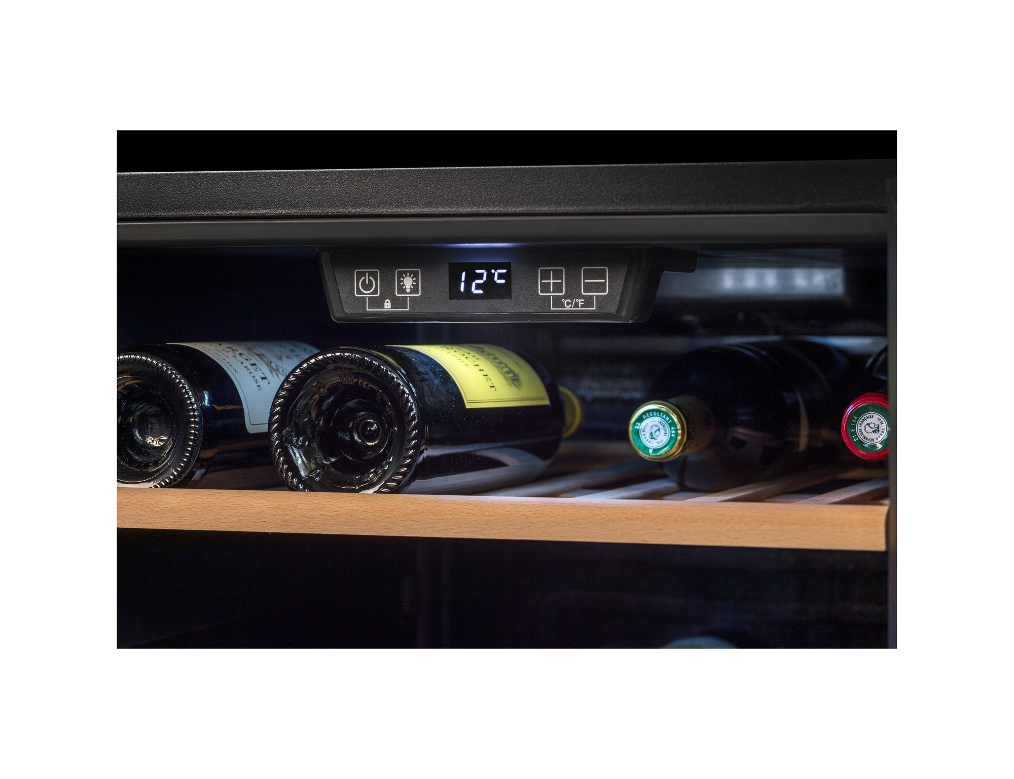 Climadiff Freestanding Wine Cooler - 105 Bottle Single Zone 480mm Black - CS105B1