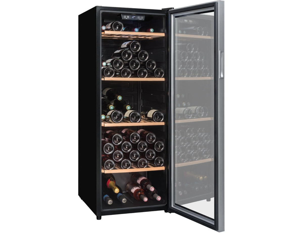 Climadiff Freestanding Wine Cooler - 105 Bottle Single Zone 480mm Black - CS105B1