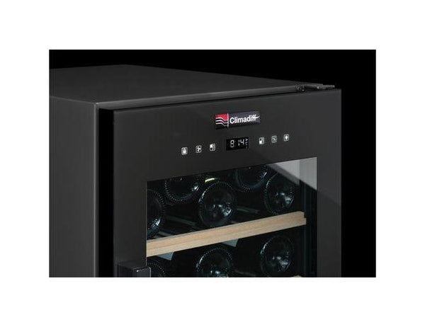 Climadiff Freestanding Wine Cooler - 41 Bottle Dual Zone 400mm Black - CD41B1