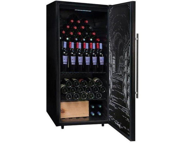 Climadiff Wine Cabinet - 160 Bottle Multi Zone 600mm Black - PCLP160