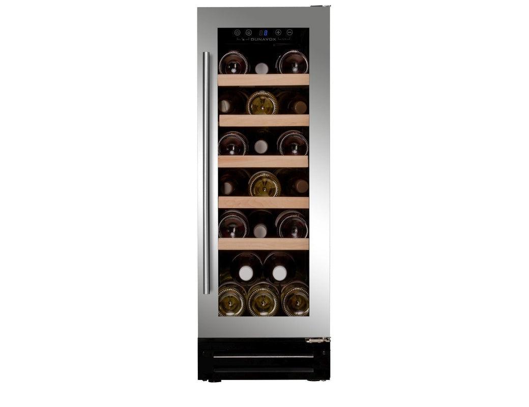 Dunavox 300mm Under Counter Wine Fridge - 19 Bottle Stainless Steel - DAUF-19.58SS