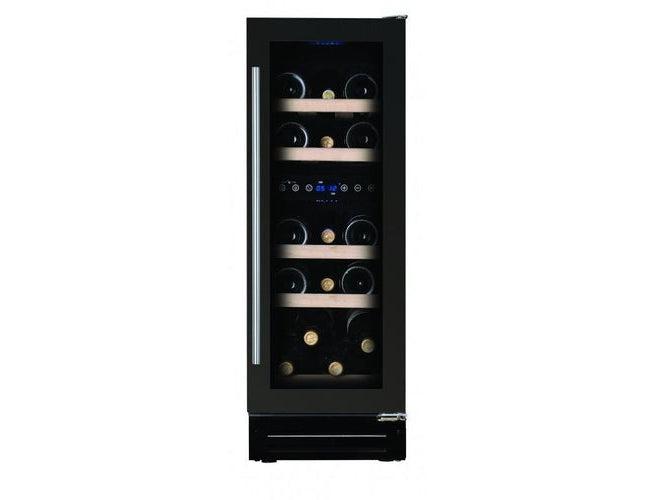 Dunavox 30cm Slimline Wine Cooler - 17 Bottle Dual Zone Black - DAUF-17.58DB