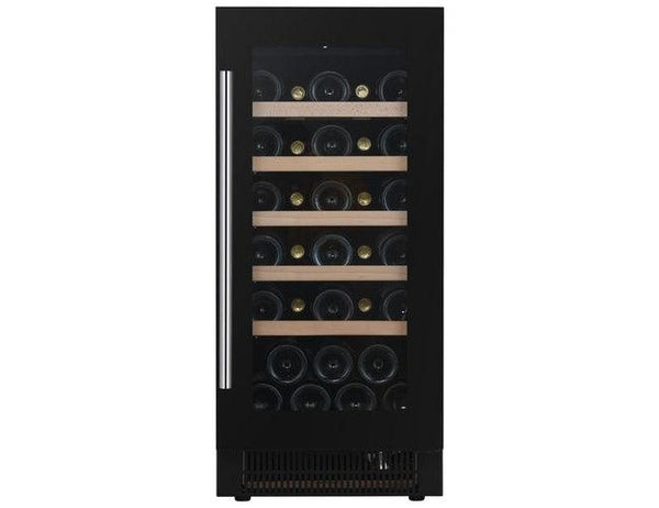 Dunavox 40cm Undercounter Wine Cooler - 32 Bottle Black - DAUF-32.83B