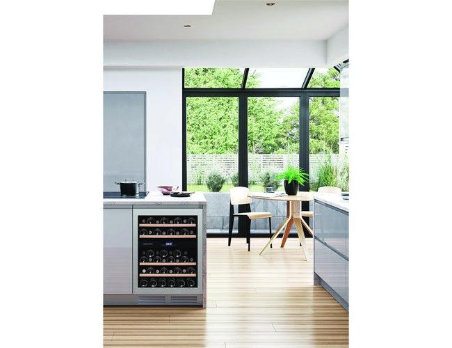 Dunavox 60cm Under Counter Built In Wine Fridge - 45 Bottle Dual Zone Black - DAUF-45.125DB.TO