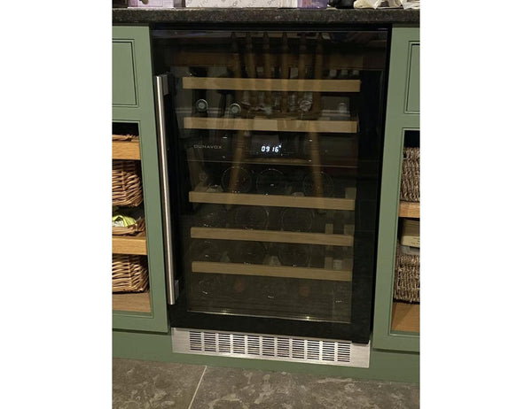 Dunavox Built In 500mm Wine Fridge - 38 Bottle Dual Zone Stainless Steel - DAUF-38.100DSS