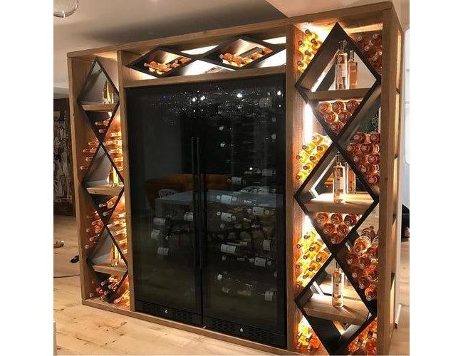 Dunavox Built In Black Wine Cooler - 143 Bottle 655mm Black - DX-143.468B