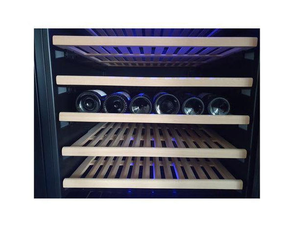 Dunavox Built In Black Wine Cooler - 181 Bottle Dual Zone 655mm - DX-181.490DBK