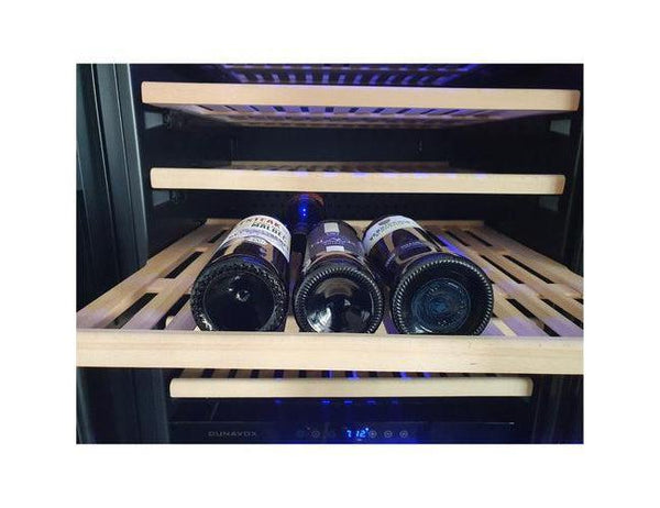 Dunavox Built In Black Wine Cooler - 181 Bottle Dual Zone 655mm - DX-181.490DBK