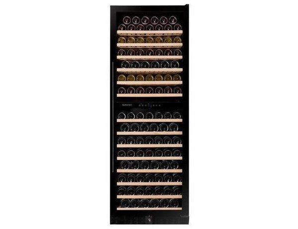 Dunavox Built In Black Wine Cooler - 181 Bottle Dual Zone 655mm - DX-181.490DBK