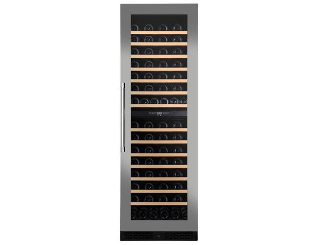 Dunavox Built In Tall Stainless Steel Wine Fridge - 123 Bottle Dual Zone 600mm - DX-123.338DSS