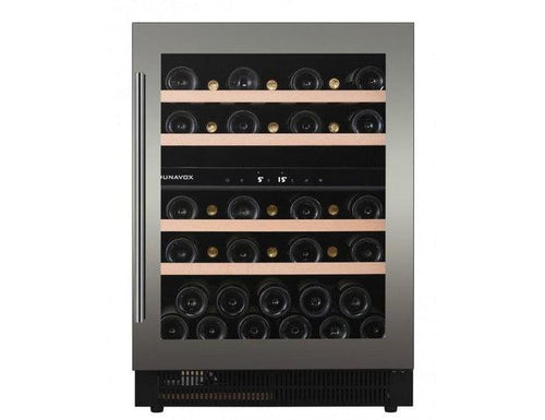 Dunavox Built In Wine Cooler - 39 Bottle Dual Zone 600mm Stainless Steel - DAUF-39.121DSS