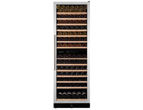 Dunavox Built In Wine Fridge - 166 Bottle Dual Zone 600mm Stainless Steel - DX-166.428SDSK