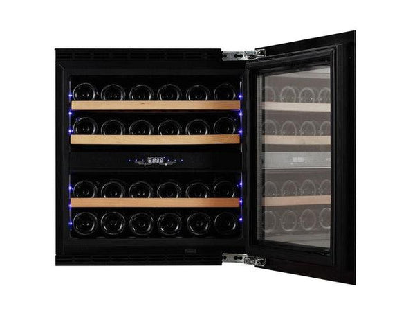 Dunavox Dual Zone Integrated Wine Fridge - 25 Bottle 600mm Black - DAVG-25.63DB.TO