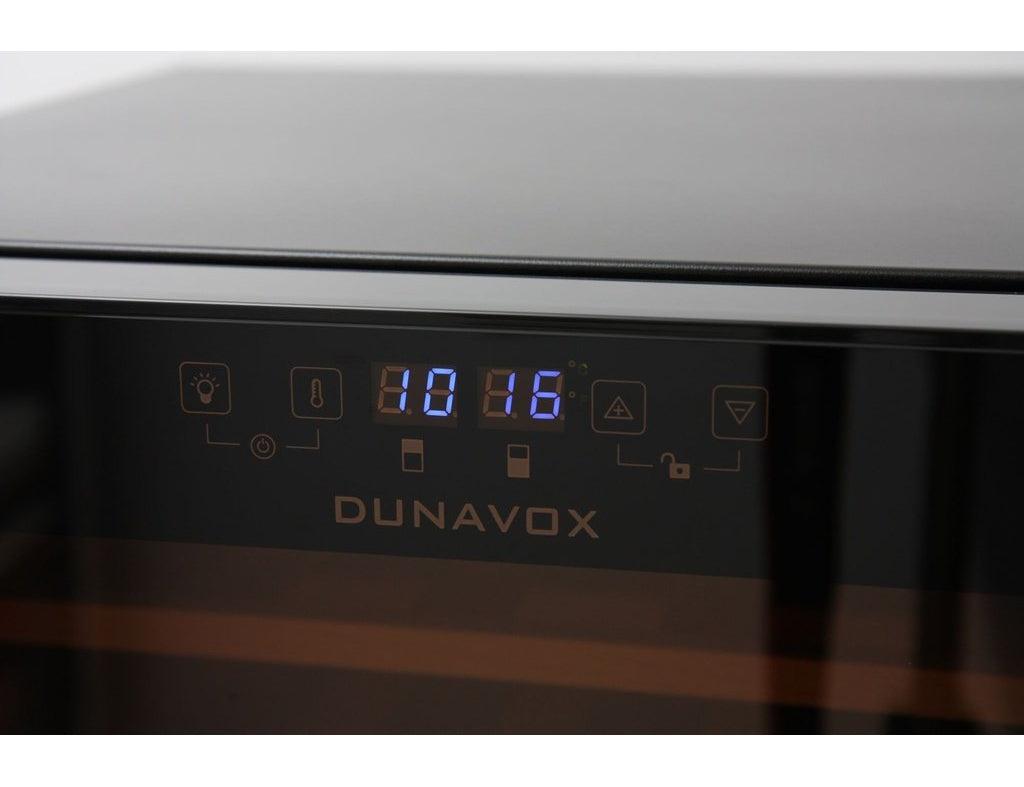 Dunavox Freestanding Black Wine Cooler - 54 Bottle Dual Zone 480mm - DXFH.54.150