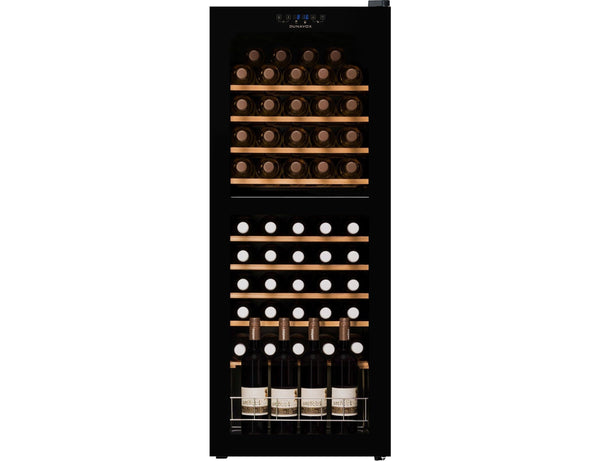 Dunavox Freestanding Black Wine Cooler - 54 Bottle Dual Zone 480mm - DXFH.54.150