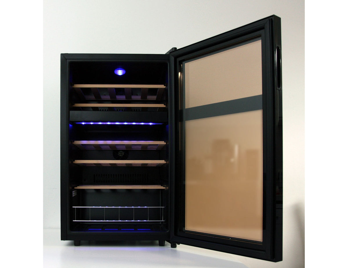 Dunavox Freestanding Dual Zone Wine Cooler - 30 Bottle 480mm Black - DXFH-30.80